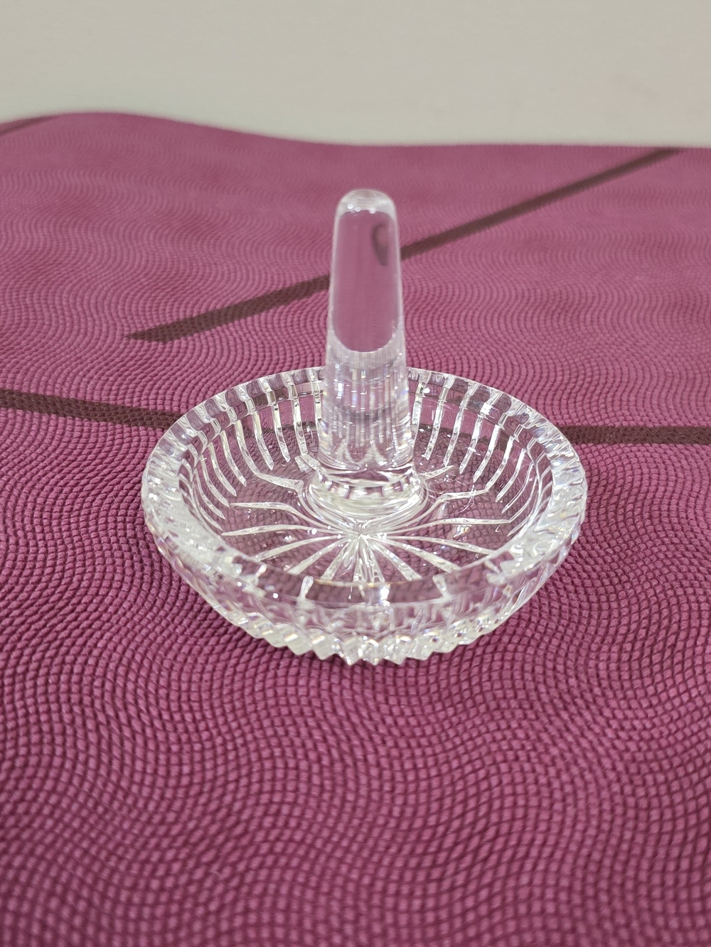 Waterford Clear Crystal Ring Holder with Faceted Dish